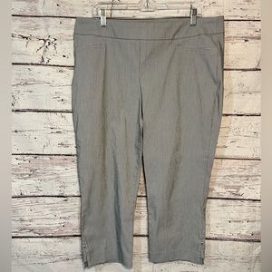 HILARY RADLEY Cropped Pinstripe Pants-XL